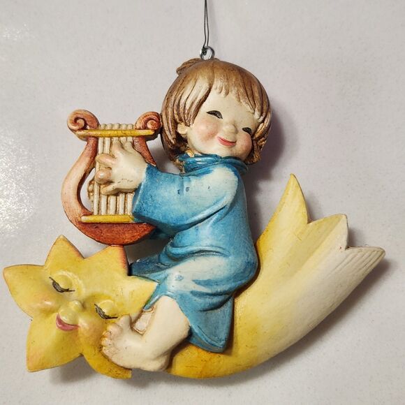 VTG ANRI Ferrandiz Angels Italy Hand Crafted Celestial Christmas Ornaments Set 4 - Picture 6 of 16